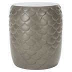 SAFAVIEH Outdoor Onerva Concrete Accent Stool - 15.75 W x 15.75 L x 18.11 H - 16Wx16Dx18H