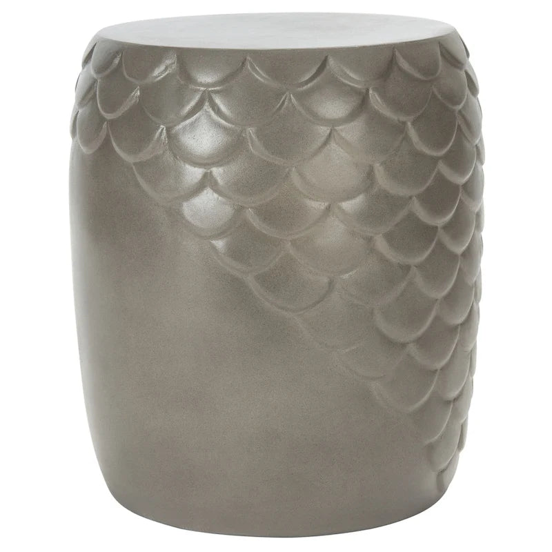 SAFAVIEH Outdoor Onerva Concrete Accent Stool - 15.75 W x 15.75 L x 18.11 H - 16Wx16Dx18H