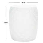 SAFAVIEH Outdoor Onerva Concrete Accent Stool - 15.75 W x 15.75 L x 18.11 H - 16Wx16Dx18H