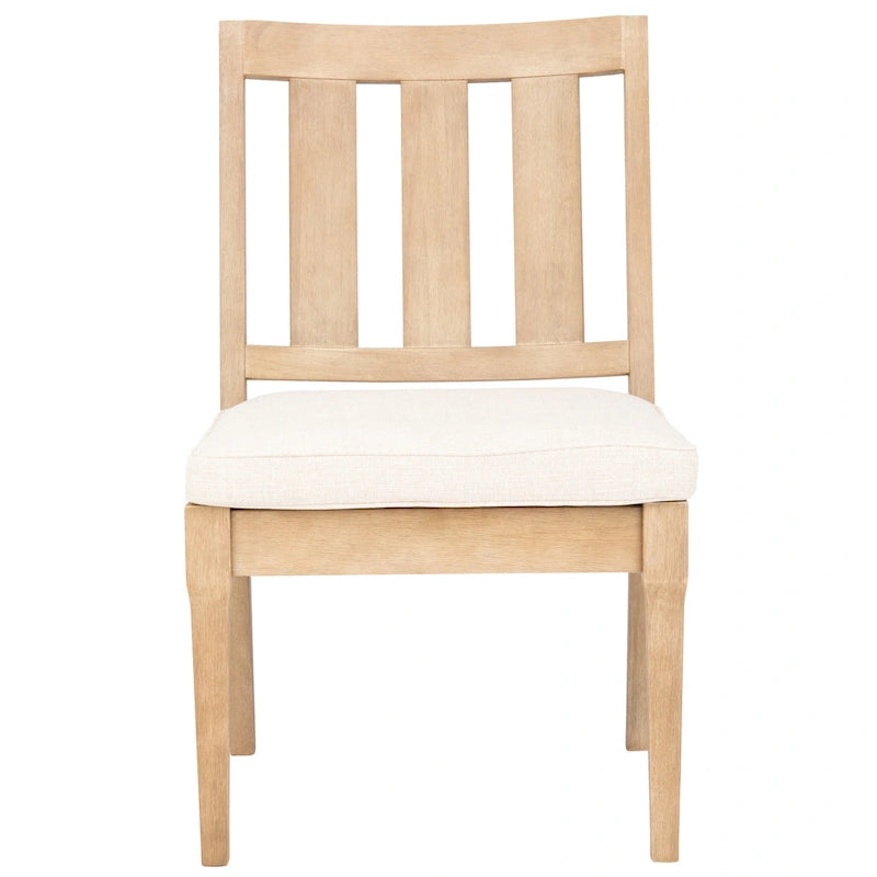 SAFAVIEH Couture Lurana Fabric/ Wood Outdoor Dining Chair (Set of 2) - 22.4 x 25.2 x 38.8 - 22Wx25Dx39H