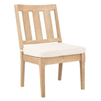 SAFAVIEH Couture Lurana Fabric/ Wood Outdoor Dining Chair (Set of 2) - 22.4 x 25.2 x 38.8 - 22Wx25Dx39H