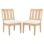 SAFAVIEH Couture Lurana Fabric/ Wood Outdoor Dining Chair (Set of 2) - 22.4 x 25.2 x 38.8 - 22Wx25Dx39H