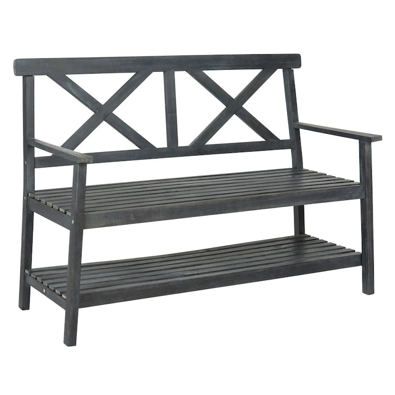 SAFAVIEH Outdoor Beatrijs Bench - 49Wx22Dx35H