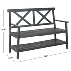 SAFAVIEH Outdoor Beatrijs Bench - 49Wx22Dx35H