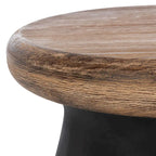 SAFAVIEH Muriele Indoor/ Outdoor Modern Black Concrete Round Accent Table - 16.5 W x 16.5 L x 18.1 H - 17Wx17Dx18H