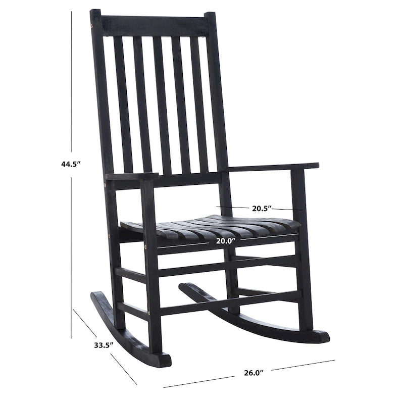 SAFAVIEH Outdoor Marilijn Acacia Wood Rocking Chair - 26W x 45D x 34H