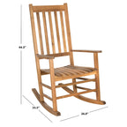 SAFAVIEH Outdoor Marilijn Acacia Wood Rocking Chair - 26W x 45D x 34H