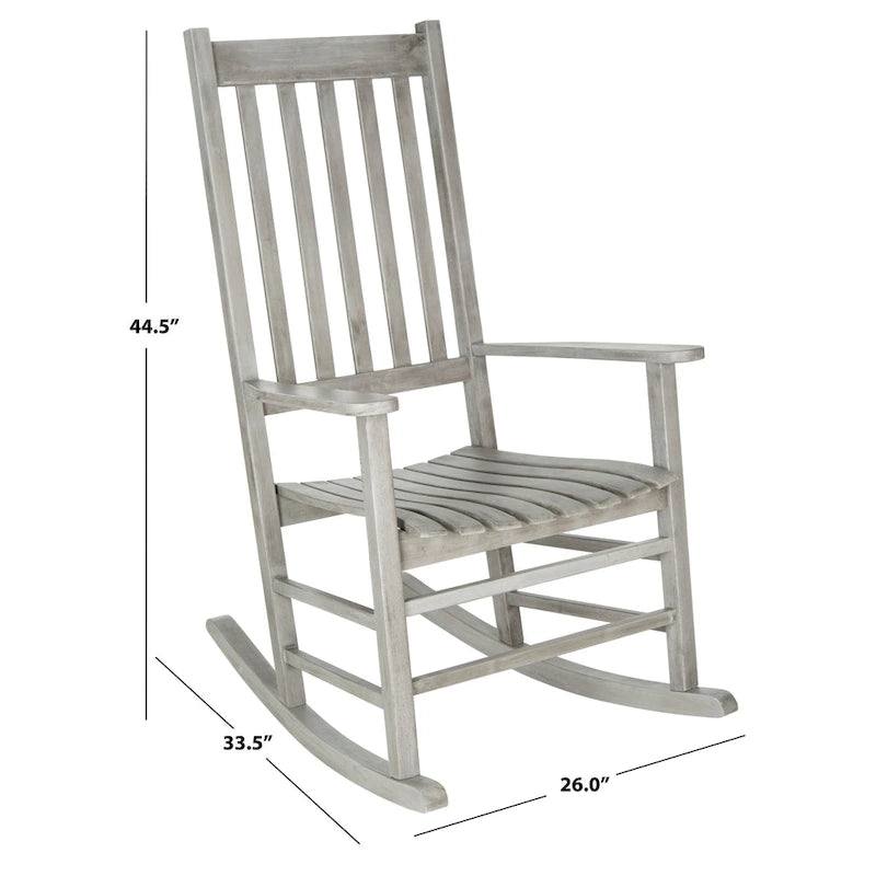 SAFAVIEH Outdoor Marilijn Acacia Wood Rocking Chair - 26W x 45D x 34H