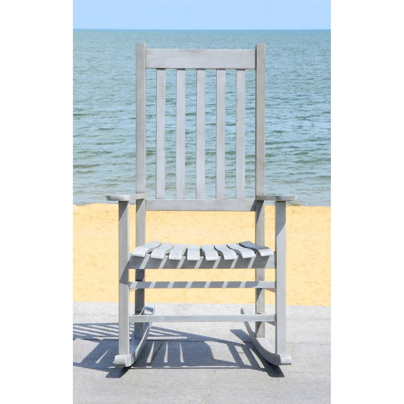 SAFAVIEH Outdoor Marilijn Acacia Wood Rocking Chair - 26W x 45D x 34H