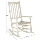 SAFAVIEH Outdoor Marilijn Acacia Wood Rocking Chair - 26W x 45D x 34H