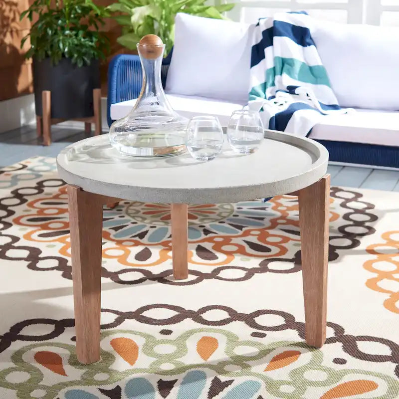 SAFAVIEH Outdoor Julina Side Table - 29Wx29Dx19H