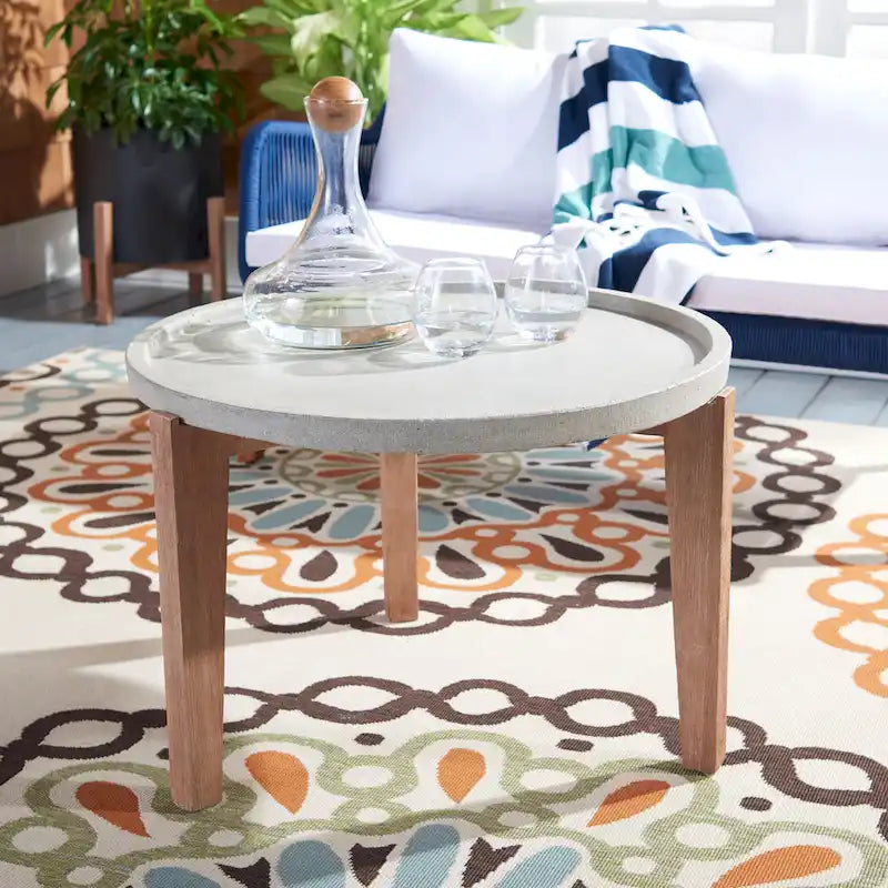 SAFAVIEH Outdoor Julina Side Table - 29Wx29Dx19H