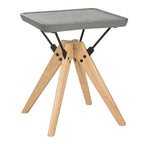 SAFAVIEH Outdoor Armance Modern Dark Grey Side Table - 18.1 x 18.1 x 19.7 - 18Wx18Dx20H
