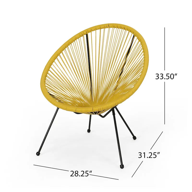 Anson Outdoor Steel/ PE Rattan Hammock Weave Chair (Set of 4) by Christopher Knight Home