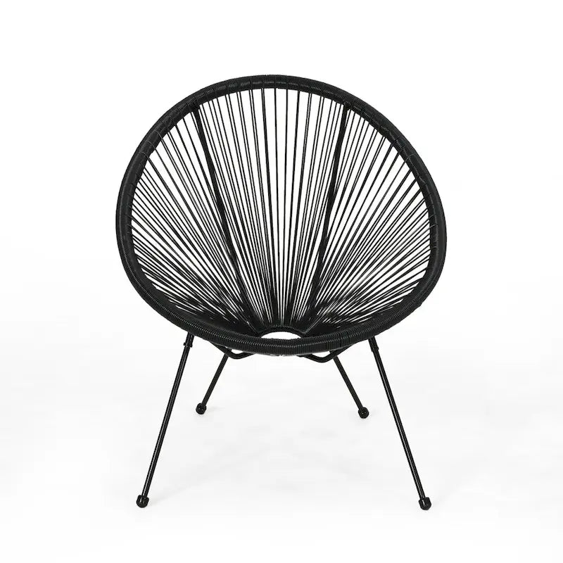 Anson Outdoor Steel/ PE Rattan Hammock Weave Chair (Set of 4) by Christopher Knight Home