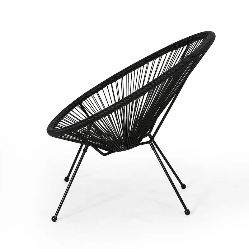 Anson Outdoor Steel/ PE Rattan Hammock Weave Chair (Set of 4) by Christopher Knight Home