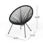 Anson Outdoor Steel/ PE Rattan Hammock Weave Chair (Set of 4) by Christopher Knight Home