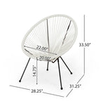 Anson Outdoor Steel/ PE Rattan Hammock Weave Chair (Set of 4) by Christopher Knight Home