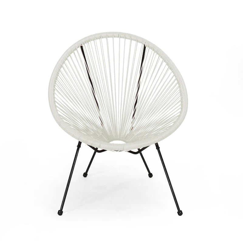 Anson Outdoor Steel/ PE Rattan Hammock Weave Chair (Set of 4) by Christopher Knight Home
