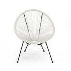 Anson Outdoor Steel/ PE Rattan Hammock Weave Chair (Set of 4) by Christopher Knight Home