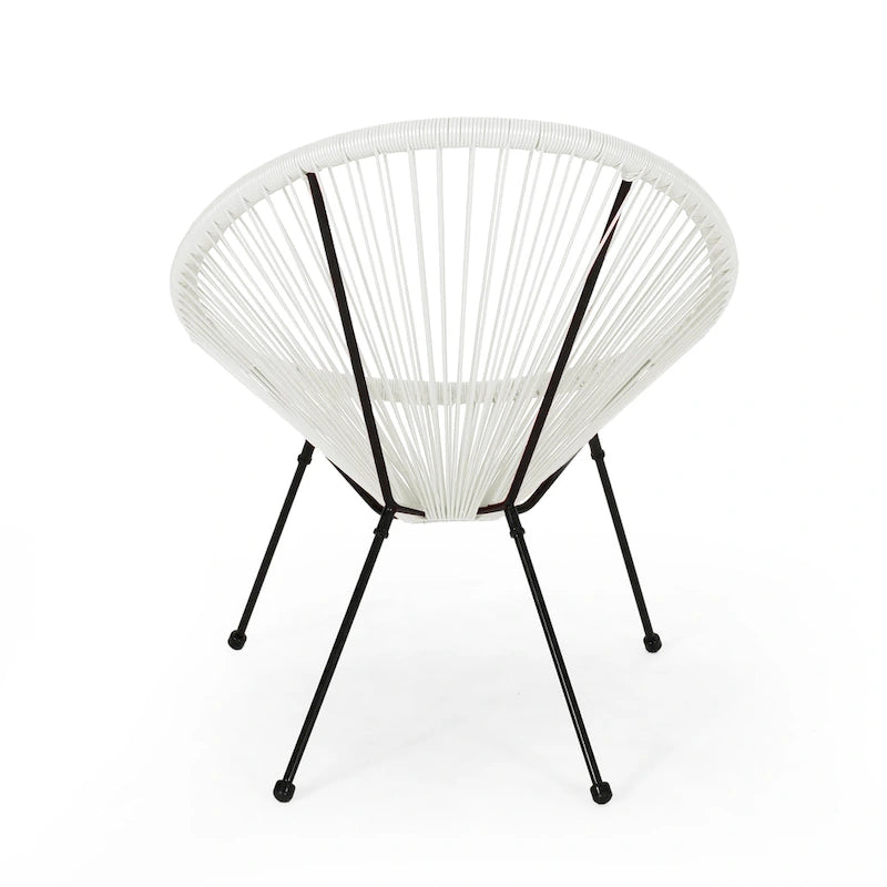 Anson Outdoor Steel/ PE Rattan Hammock Weave Chair (Set of 4) by Christopher Knight Home