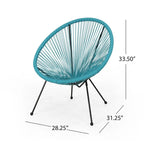 Anson Outdoor Steel/ PE Rattan Hammock Weave Chair (Set of 4) by Christopher Knight Home