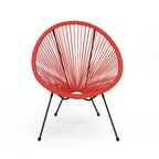 Anson Outdoor Steel/ PE Rattan Hammock Weave Chair (Set of 4) by Christopher Knight Home