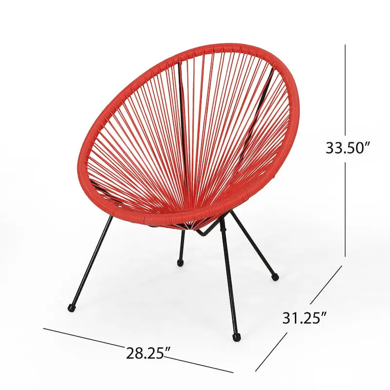 Anson Outdoor Steel/ PE Rattan Hammock Weave Chair (Set of 4) by Christopher Knight Home