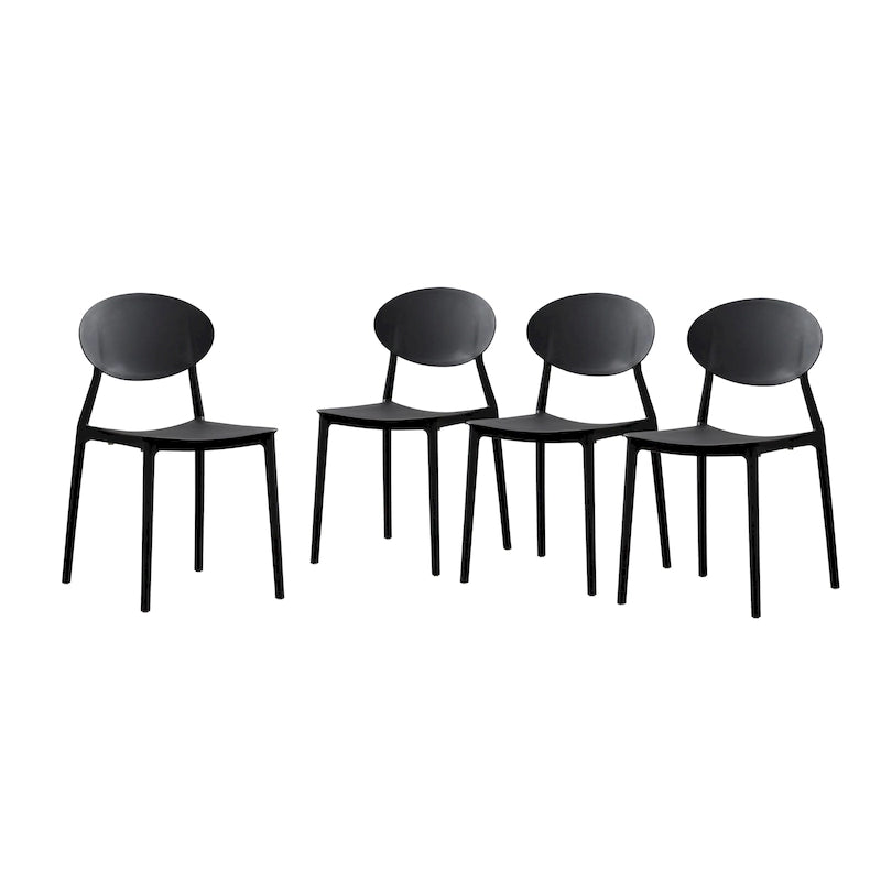 Westlake Outdoor Plastic Stacking Dining Chairs (Set of 4) by Christopher Knight Home