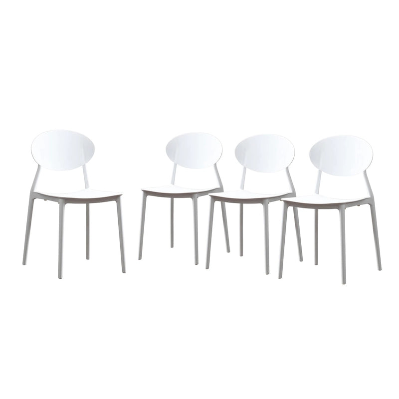 Westlake Outdoor Plastic Stacking Dining Chairs (Set of 4) by Christopher Knight Home
