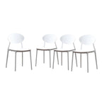 Westlake Outdoor Plastic Stacking Dining Chairs (Set of 4) by Christopher Knight Home