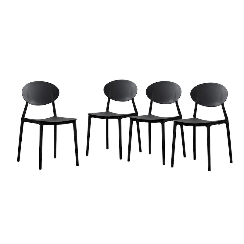 Westlake Outdoor Plastic Stacking Dining Chairs (Set of 4) by Christopher Knight Home