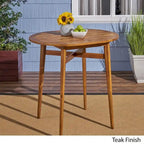 Stamford Outdoor Rustic Acacia Wood Slat Top Bar Table by Christopher Knight Home - 39.75L x 30.50W x 39.75H