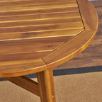 Stamford Outdoor Rustic Acacia Wood Slat Top Bar Table by Christopher Knight Home - 39.75L x 30.50W x 39.75H