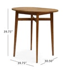 Stamford Outdoor Rustic Acacia Wood Slat Top Bar Table by Christopher Knight Home - 39.75L x 30.50W x 39.75H
