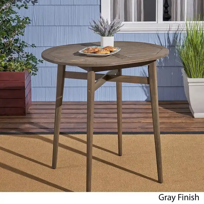 Stamford Outdoor Rustic Acacia Wood Slat Top Bar Table by Christopher Knight Home - 39.75L x 30.50W x 39.75H