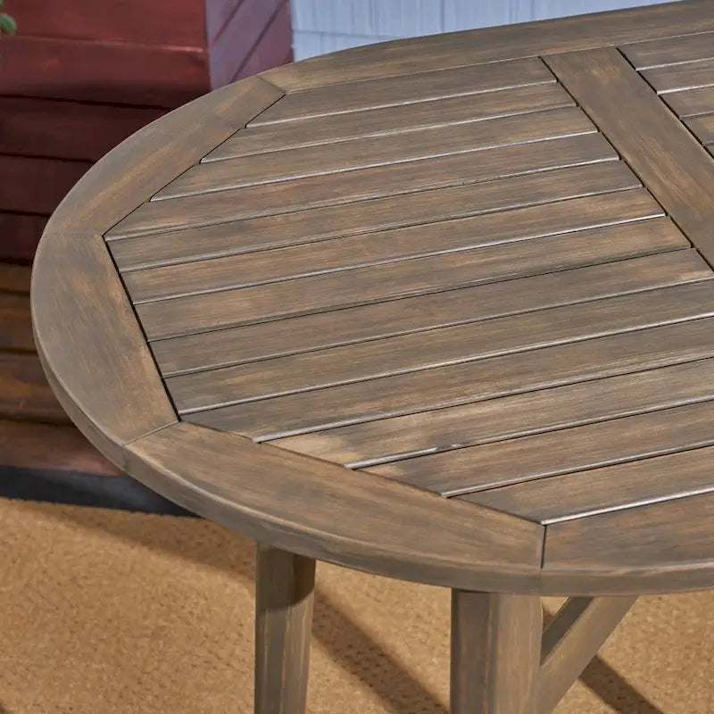 Stamford Outdoor Rustic Acacia Wood Slat Top Bar Table by Christopher Knight Home - 39.75L x 30.50W x 39.75H