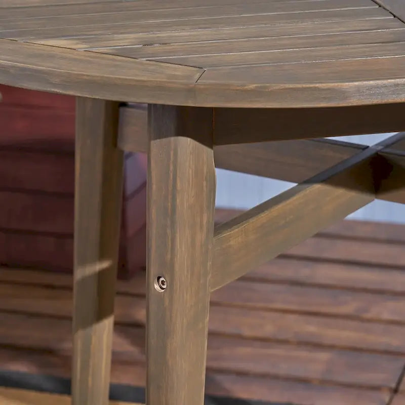Stamford Outdoor Rustic Acacia Wood Slat Top Bar Table by Christopher Knight Home - 39.75L x 30.50W x 39.75H