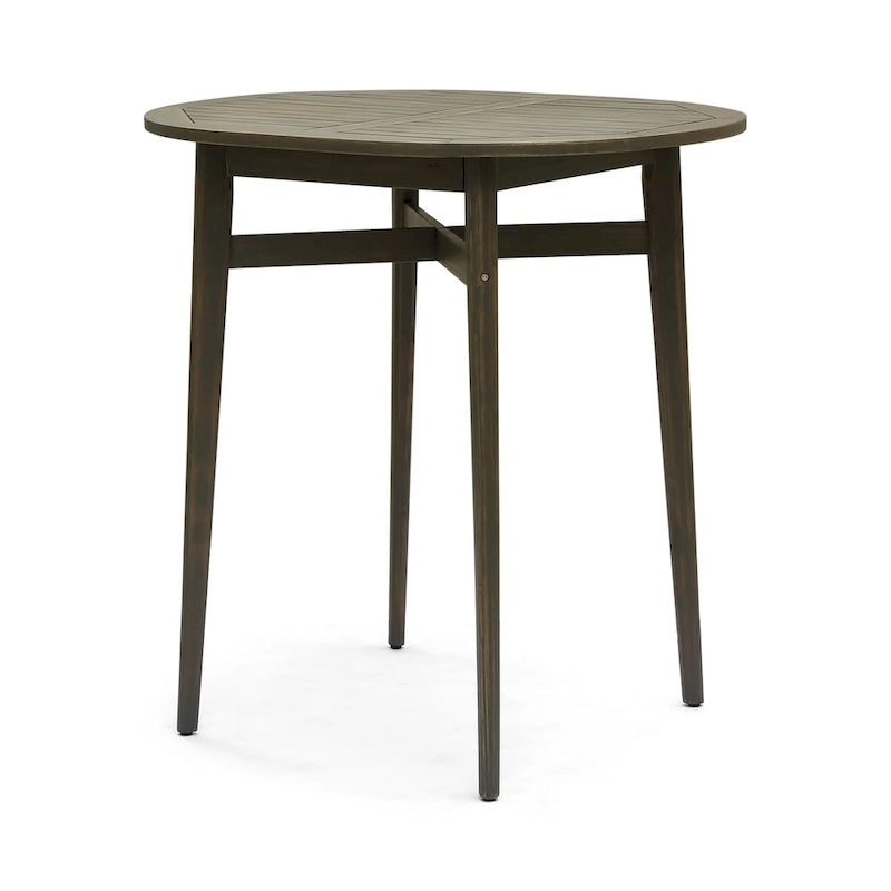 Stamford Outdoor Rustic Acacia Wood Slat Top Bar Table by Christopher Knight Home - 39.75L x 30.50W x 39.75H