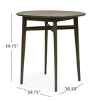 Stamford Outdoor Rustic Acacia Wood Slat Top Bar Table by Christopher Knight Home - 39.75L x 30.50W x 39.75H