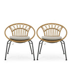 Banya Outdoor Faux Wicker Chairs (Set of 2) by Christopher Knight Home