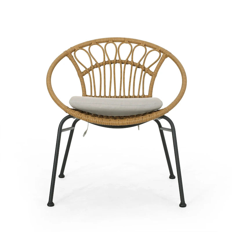 Banya Outdoor Faux Wicker Chairs (Set of 2) by Christopher Knight Home