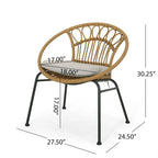 Banya Outdoor Faux Wicker Chairs (Set of 2) by Christopher Knight Home