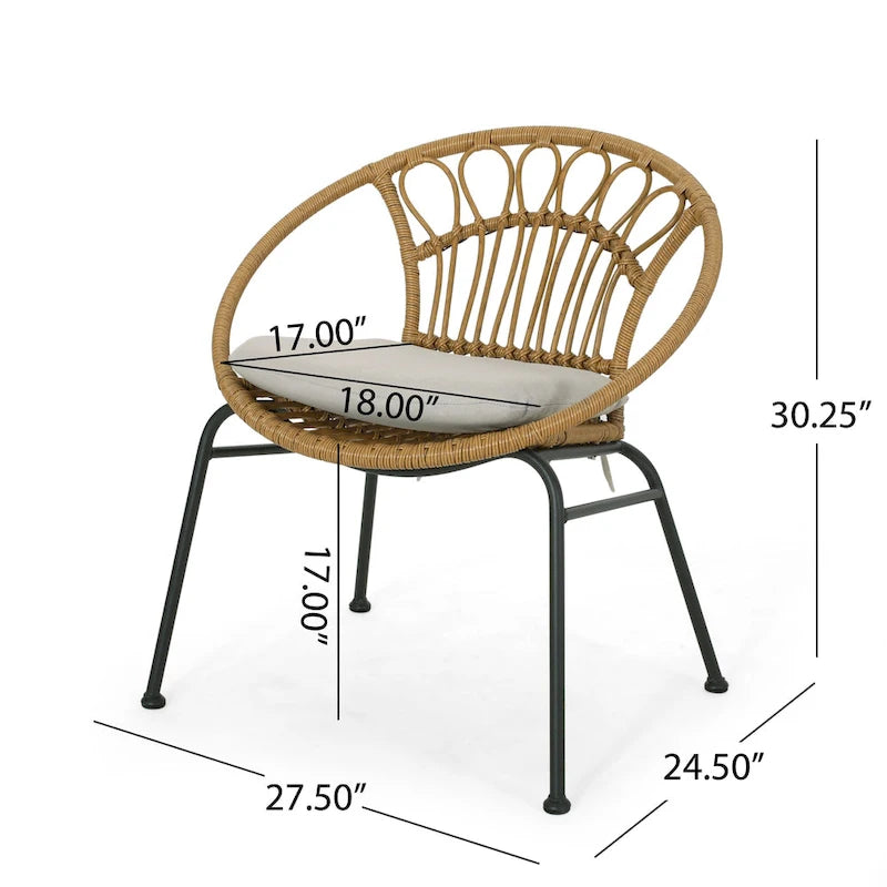 Banya Outdoor Faux Wicker Chairs (Set of 2) by Christopher Knight Home