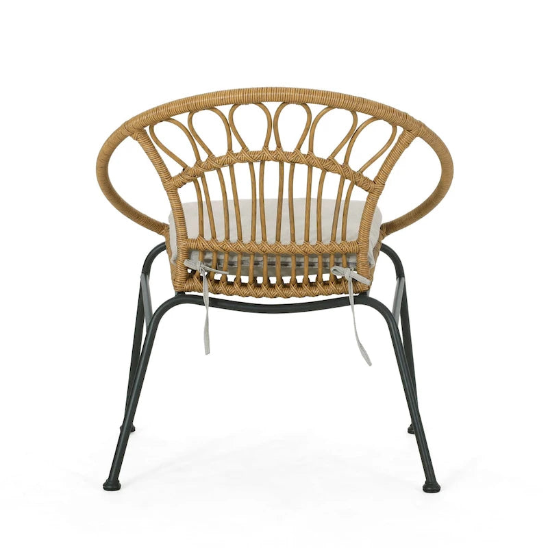 Banya Outdoor Faux Wicker Chairs (Set of 2) by Christopher Knight Home