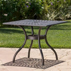 Austin Outdoor 5-piece Cast Aluminum Square Dining Set by Christopher Knight Home