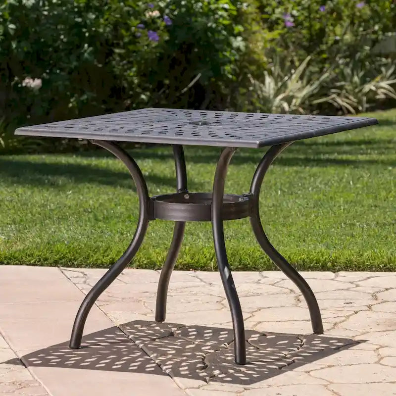 Austin Outdoor 5-piece Cast Aluminum Square Dining Set by Christopher Knight Home