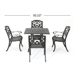 Austin Outdoor 5-piece Cast Aluminum Square Dining Set by Christopher Knight Home