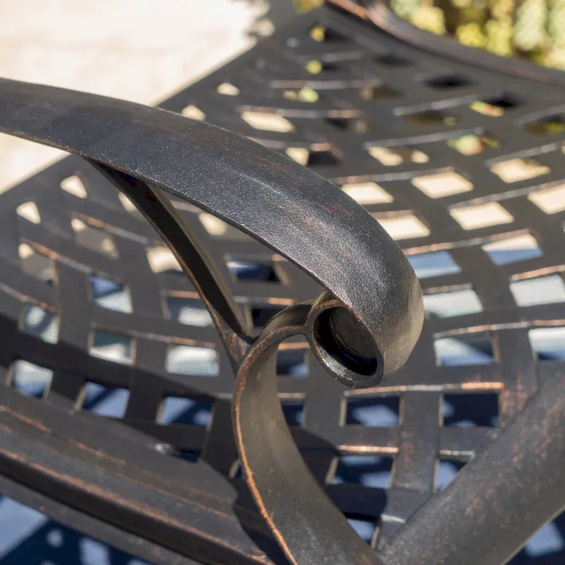 Austin Outdoor 5-piece Cast Aluminum Square Dining Set by Christopher Knight Home