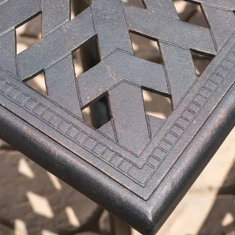 Austin Outdoor 5-piece Cast Aluminum Square Dining Set by Christopher Knight Home